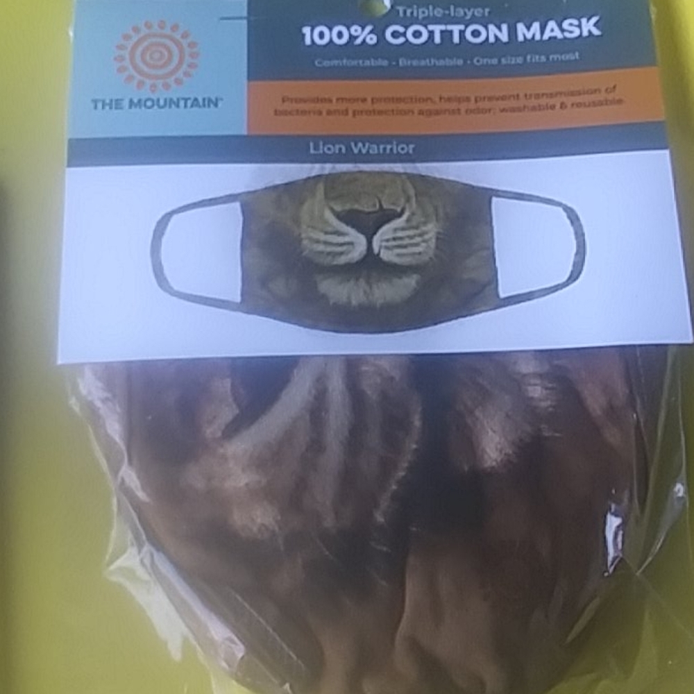 Animal mask-100 percent cotton- lion warrior